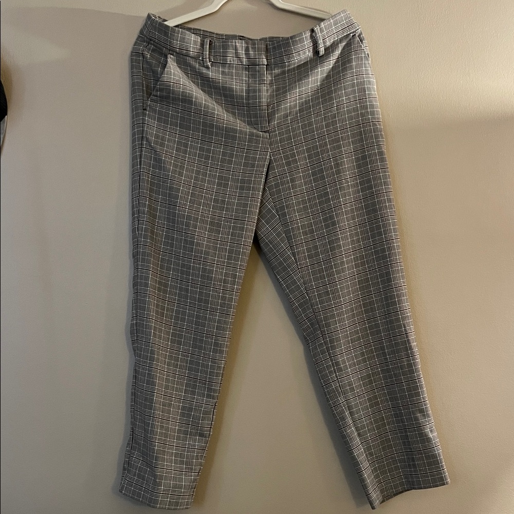 Loft Riviera Slim Women’s Gray Plaid Pants